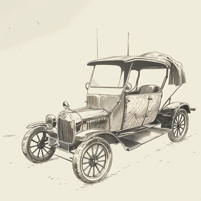 (masterpiece, best quality:1.1), (sketch:1.1), paper, no humans, (ford model T:1.1), car, vehicle focus